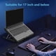 thumbnail image 5 of Laptop Cooling Pad Laptop Cooler with 6 Quiet Fans 7 Height & Wind Speed Adjustable 2 USB Port & Phone Holder, 5 of 5