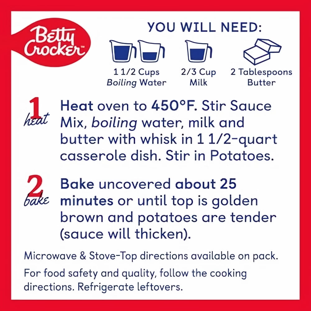 Betty Crocker Au Gratin Casserole Potatoes (Pack of 12)