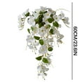 thumbnail image 3 of Usupdd Wall Hanging Crabapple Branch Rose (White), Wall Hanging Crabapple Branch Rose Artificial Flower Dining Table Home Rattan, 3 of 7