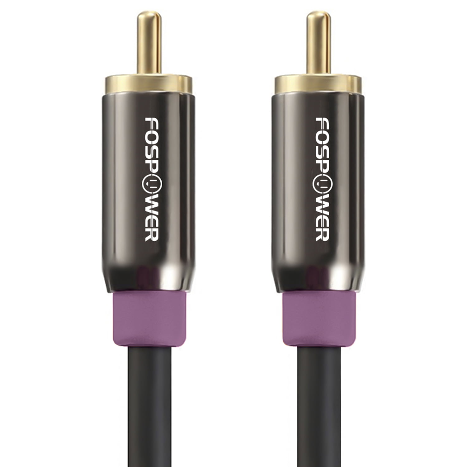 Subwoofer Cable (6 Feet), FosPower RCA to RCA Audio Stereo Cable, Male to Male - Dual Shielded Cord | 24K Gold Plated Connector | Corrosion Resistant | Clean Sounding Signal