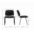 thumbnail image 5 of Guyou Black Stackable Conference Room Chairs Set of 5, Armless Mesh Reception Chair, Ergonomic Office Chair with Back, Visitor Chairs for Conference Room Training Room Waiting Room School, 5 of 9