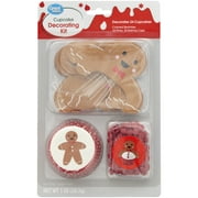 Great Value Gingerbread Boy Themed Cupcake Decorating Kit, Decorates 24 Cupcakes