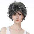 thumbnail image 1 of Aimole Pelucas sintéticas cortas y rizadas, pelo completo sin tapa, peluca gruesa para mujer para pelucas de pelo gris de uso diario, 1 of 5