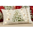thumbnail image 3 of Fennco Styles Christmas Tree Design with LED Light Decorative Throw Pillow Cover & Insert 13 x 20 Inch - White, 3 of 5