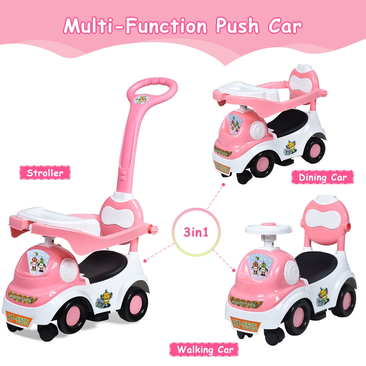 pink car stroller