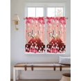 thumbnail image 2 of Pink Mountains 2 Panel Kitchen Curtains for Windows, Modern Aesthetic Cherry Blossoms Cranes Bathroom Privacy Curtain, Home Décor Window Treatment for Bedroom/Living Room 55"x45", 2 of 6