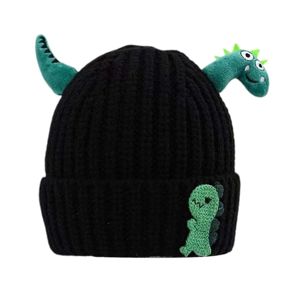 Boys Cute and Funny Knitted, Toddler Hat with Dinosaur Warm Lined, Girls Accessories Knit