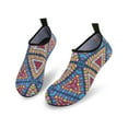 thumbnail image 5 of Men and Women a Slip On Barefoot Quick-Dry Beach Aqua Yoga Water Shoes (Indian Triangle/multicolor, 9.5-10.5 Women/8.5-9 Men), 5 of 8