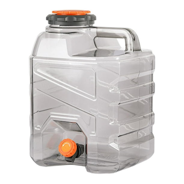 Tanque de agua de agua para acampar sin fugas de bebidas con jarra de almacenamiento de grifos para la escuela de fiesta de senderismo de pesca Viajes 15 L