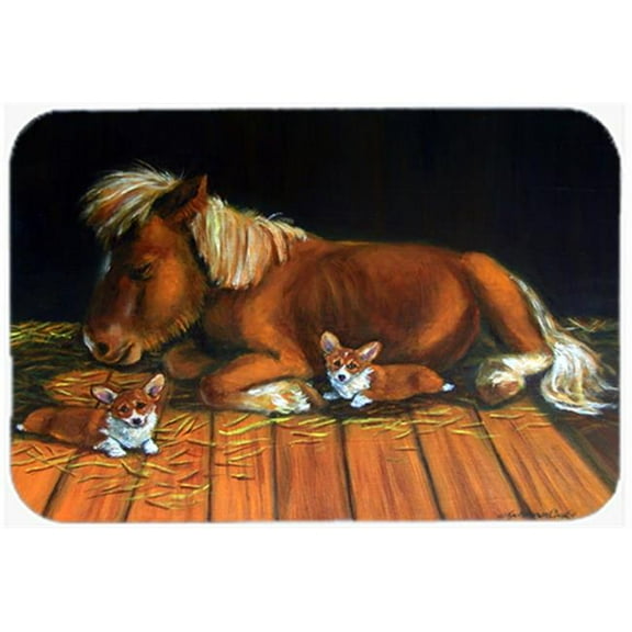 Carolines Treasures  Corgi Snuggles The Pony Mouse Pad