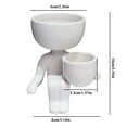 thumbnail image 4 of Humanoid Ceramic Flower Pot Creative Flower Pot Ceramic Crafts, 4 of 5