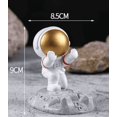 thumbnail image 3 of Soporte para teléfono móvil de astronauta (plata), imagen de astronauta, estatua de astronauta, soporte para teléfono móvil de escritorio, decoración de escritorio, soporte creativo para teléfono móv, 3 of 5
