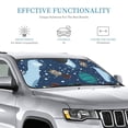 thumbnail image 3 of Kdxio Alpaca Astronaut in Space Print Windshield Sun Shade, Foldable Sun Blocker for Car,Truck,SUV Automotive Interior Sun Protection,Reflective Shade for Front Windshield(Small), 3 of 7