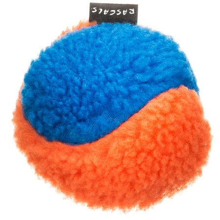 Fleece Squeaky Toy - Rascals Fleece Ball Dog Toy - Orange & Blue 4\