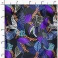 thumbnail image 2 of Soimoi Polyester Fleece Blue Fabric By the Yard - 56 Inch Wide - Leaves Pattern Fabric - Botanical and Elegant Designs for Various Uses Printed Fabric, 2 of 6