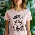 thumbnail image 5 of Jesus Paid My Ransom Shirt – Crown of Thorns Christian Bible Verse Tee, Natural, Size 3XL, 5 of 6