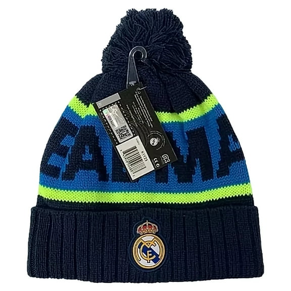 Real Madrid Beanie, Navy/Blue Knit Winter Hat