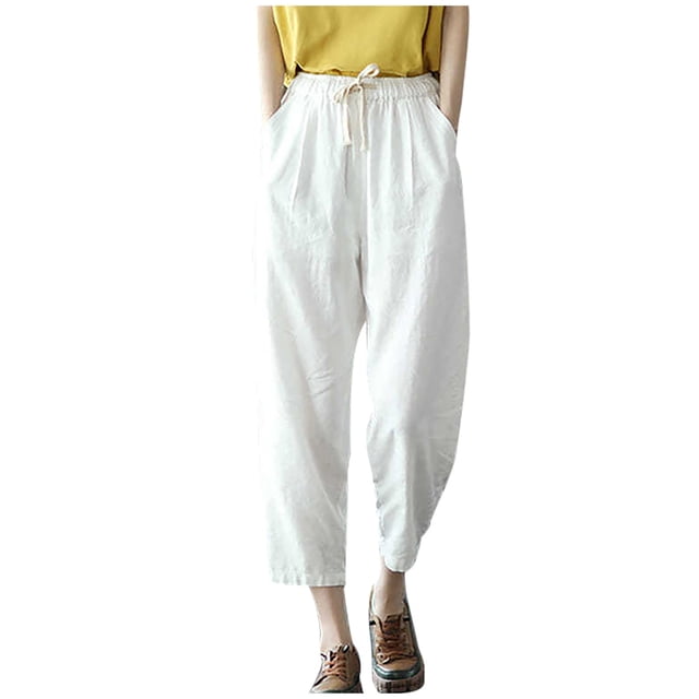 Birdeem Mode Femmes Confortable Détente Uni Pantalon Neuf Poches Pantalon Ample