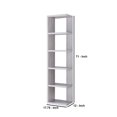 thumbnail image 5 of Benjara 71 Inch Wooden Open Back Display Cabinet with 5 Shelves, White, 5 of 5
