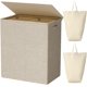 thumbnail image 1 of WOWLIVE 154L Double Laundry Hamper with Lid and Removable Laundry Bags, Large Dirty Clothes Hamper 2 section Collapsible Laundry Basket Dorm Room Storage for Bedroom, Bathroom, College, Black, 1 of 5