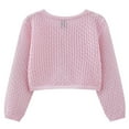 thumbnail image 5 of Gibobby Kids Baby Sweater Cardigan Jacquard Cable-Knit Spring Coat Long Sleeve Cardigan for Baby Girl,Pink,3-4 Years, 5 of 5