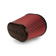 Airaid 720-472 Universal Clamp-On Air Filter: Oval Tapered; 6 in (152 mm) Flange ID; 9 in (229 mm) Height; 10.75 in x 7.75 in (273 mm x 197 mm) Base; 7.25 in x 4.25 in (184 mm x108 mm) Top