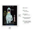 thumbnail image 2 of Inde (India) - Indian Elephant with Howdah (Carriage) - France - Vintage Airline Travel Poster by Bernard Villemot c.1956 - Bamboo Fine Art 290gsm Paper Print (Unframed) 24x32in, 2 of 4