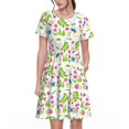thumbnail image 1 of Balery Happy Easter Vestidos sueltos de manga corta para mujer, vestidos de verano 2025, vestidos casuales de corte A con vuelo., 1 of 6