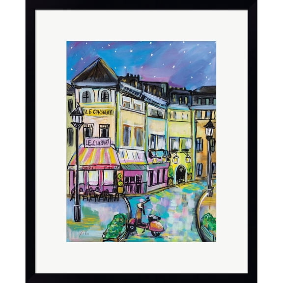 Great Art Now Paris Evening I by Jeanette Vertentes, Framed Wall Art, 18W x 22H