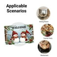 thumbnail image 5 of JOOCAR Welcome Snowmen Winter Scene Linen Table Mats Set of 4 for Home Kitchen Table Decor 12x18 inch, 5 of 5