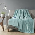 thumbnail image 2 of Beautyrest Polyester Solid Microlight Heated Throw in Aqua Blue, 2 of 8