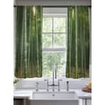 thumbnail image 2 of Green Plants Sheer Curtains 63 Inch Length 2 Panels Set, Forest Natural Landscape Botanical Voile Window Treatment Rod Pocket Curtains Sheers Drapes for Bedroom/Living Room/Kitchen 52x"63"x2, 2 of 7