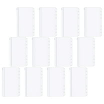 LULULION zipper pouches Transparent PVC Water-resistant Binder Bags 12-Pcs