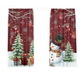 thumbnail image 1 of uhnmki Rideaux Imprimés de Vacances 2D Plats Imprimés Rouges de Noël avec Flocons de Neige et Branches pour Chambre Salon Fête de Vacances, 1 of 3
