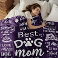 thumbnail image 3 of Dog Mom Gifts Blanket for Women, Dog Mom Throw Blankets for Women, Soft Flannel Blanket 50"x40" Dogs Themed Gifts for Dogs Lovers, Home Decor for Bed Sofa, 3 of 10
