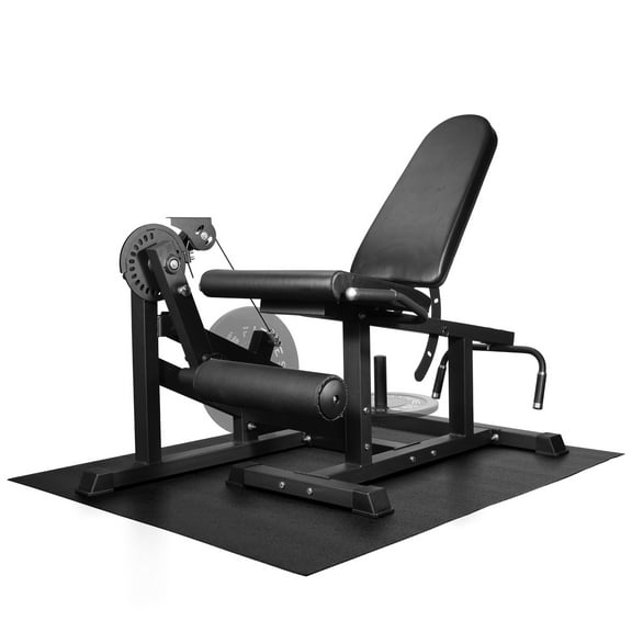 BalanceFrom Fitness 2-in-1 Lying Leg Extension and Curl Machine Gym Equipment, Black