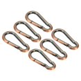 thumbnail image 1 of Unique Bargains 6mm Spring Snap Hook Clips Chain Quick Links Connector Ring Lock 132 Lbs Red Bronze 6 Pack, 1 of 6