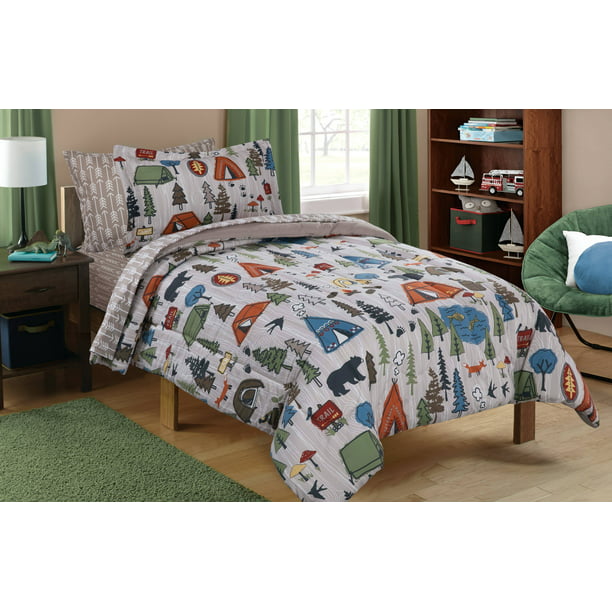 camping themed sheets for twin bed
