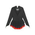 thumbnail image 7 of YONGHS Kids Girls Shiny Figure Ice Skating Dress Competition Dance Gymnastic Skirted Leotard Red 6, 7 of 7