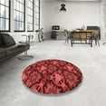 thumbnail image 4 of Ahgly Company Machine Washable Indoor Round Transitional Cranberry Red Area Rugs, 7' Round, 4 of 7