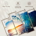 thumbnail image 6 of Elephant Stock Wave Curve Sunset Wall Art - Horizontal Multi Panel Canvas - Living Room Wall Decor - Beach Multi Panel - Blue And Turquoise Decor - 43" x 27", 6 of 8
