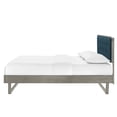 thumbnail image 6 of Platform Bed Frame, King Size, Wood, Grey Gray Navy Blue, Modern Contemporary Urban Design, Bedroom Master Guest Suite, 6 of 10