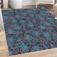 thumbnail image 1 of Paisley Decorative Rug, Modern Mosaic Like Circled Design with Teardrop Shaped Art Illustration, Quality Carpet for Bedroom Dorm and Living Room, 6 Sizes, Dark Turquoise, by Ambesonne, 1 of 4