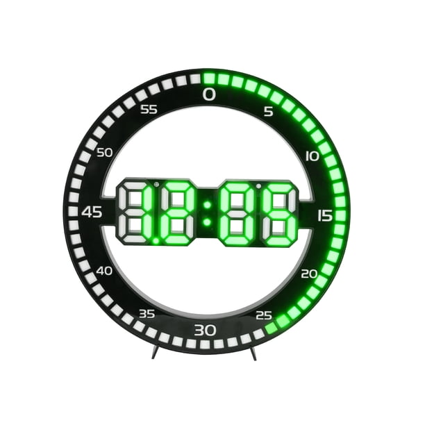 Reloj De Pared Led 3D, Temporizador Digital, Reloj De Luz Nocturna, Reloj Despertador Para Almacén, Oficina, Hogar, Sala De Estar Yuarrent HA024929-03