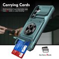 thumbnail image 7 of Case Designed for Samsung Galaxy A56 5G, Hybrid Back Case with Ring Stand & Hidden Card Slot & Support Magnetic Car Mount Shockproof Fall-Protection Slim Phone Cover for Galaxy A56 5G, Green, 7 of 7