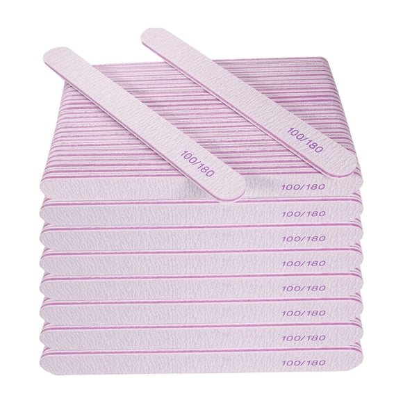 Lima de uñas AhaTopia, 200 unidades, cartón de esmeril, grano 100/180, gris