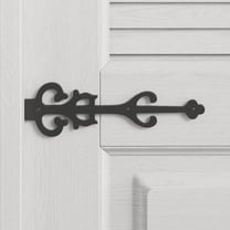 Renovators Supply Black Wrought Iron Garage Door Decorative Hardware 11 in Rust Resistant Dummy Strap Hinge w/Screws