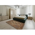 thumbnail image 4 of Ahgly Company Indoor Square Traditional Bakers Brown Persian Area Rugs, 7' Square, 4 of 6