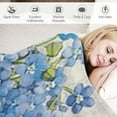 thumbnail image 3 of Fenyluxe Blue Flowers Ideal Comfy Throw Blanket Lightweight and Luxurious Blanket for All Seasons 60x80in, 3 of 6