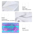 thumbnail image 4 of Haosy 2 Pack Kitchen Wash Cloths with Hanging Loops Absorbent Absorbent Quick Drying Hand Towels, Blue Pink Stripes with Flowers, 4 of 7